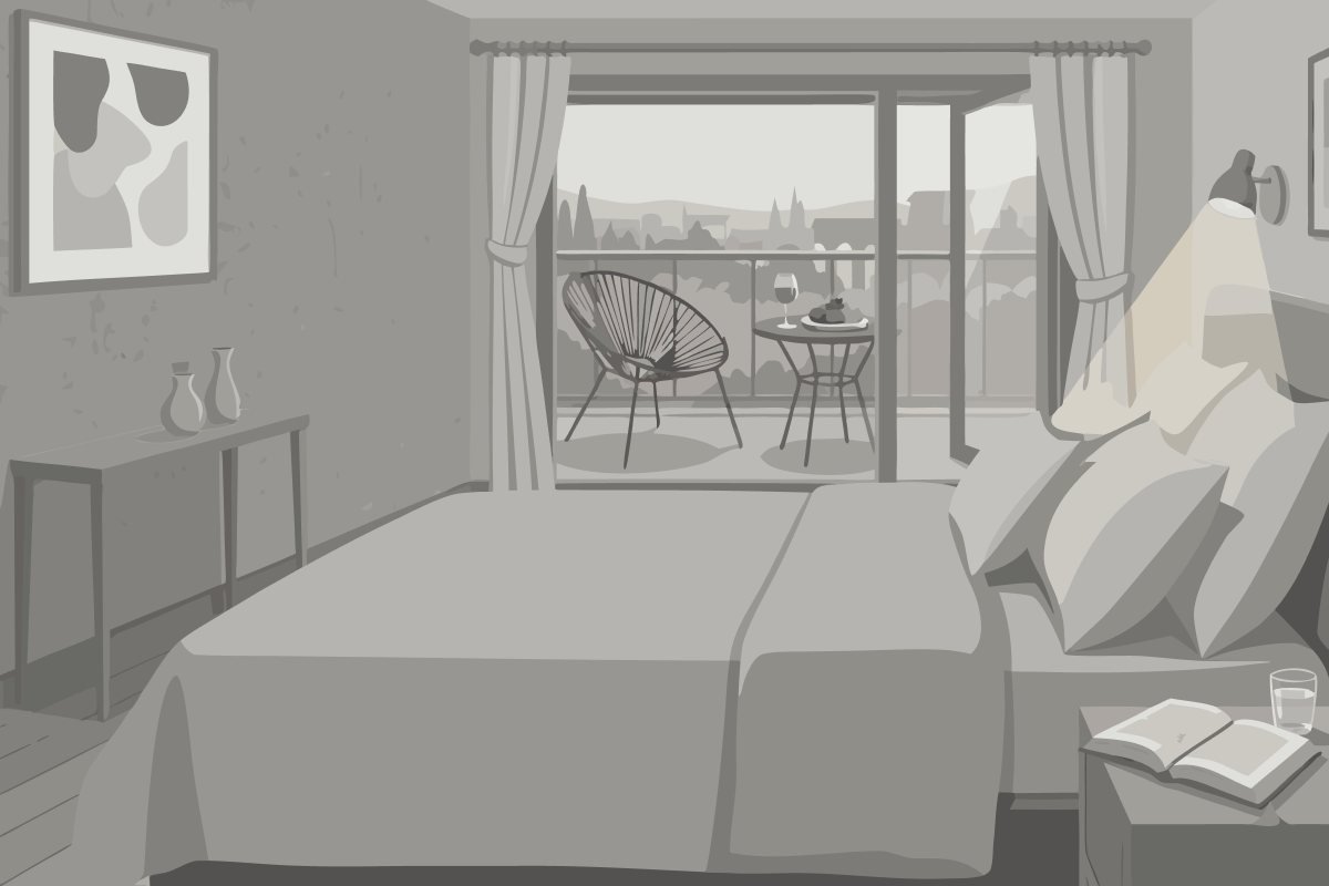 Habitación Cuádruple - vistas al jardín